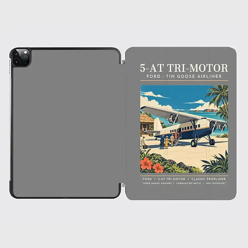 Ford 5-AT Tri-Motor - Poster - iPad Case - Gray