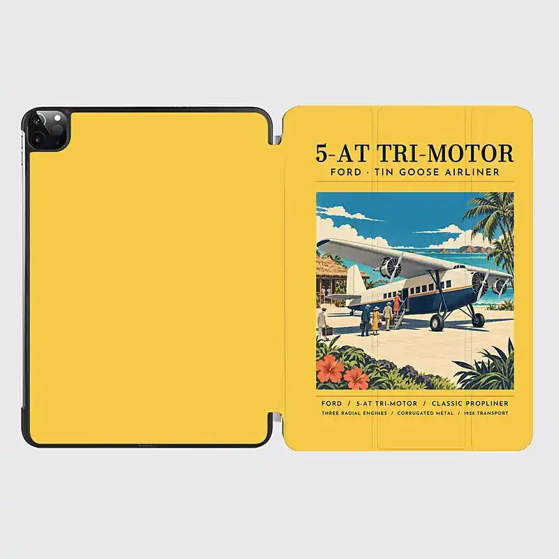 Ford 5-AT Tri-Motor - Poster - iPad Case - Yellow