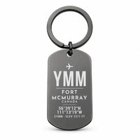 Thumbnail for Fort McMurray International Airport YMM - Key Chain - Original Design - Black