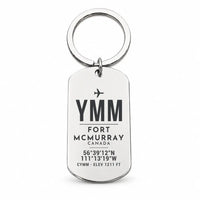 Thumbnail for Fort McMurray International Airport YMM - Key Chain - Original Design - Silver