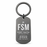 Thumbnail for Fort Smith Regional Airport FSM - Key Chain - Original Design - Black