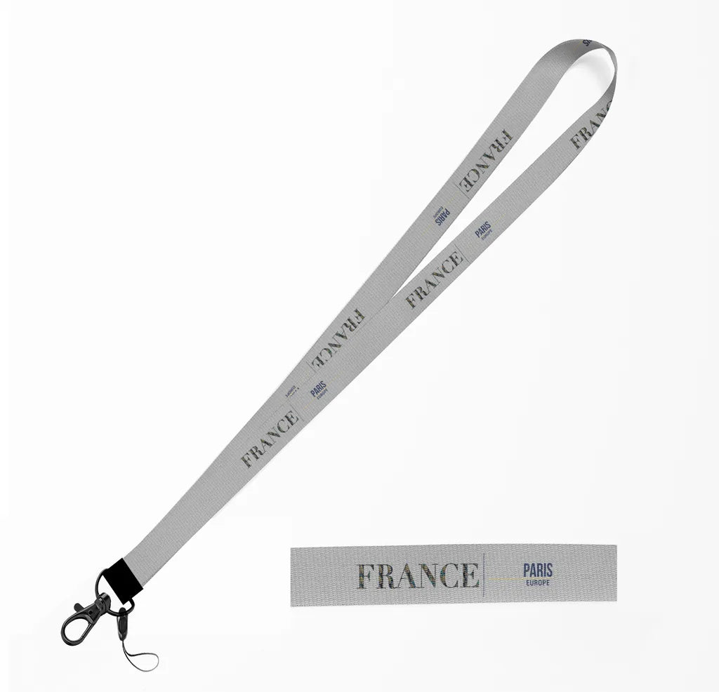 France Country Series lanyard - light gray