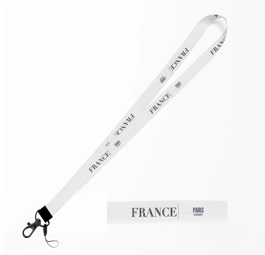 France Country Series lanyard - white
