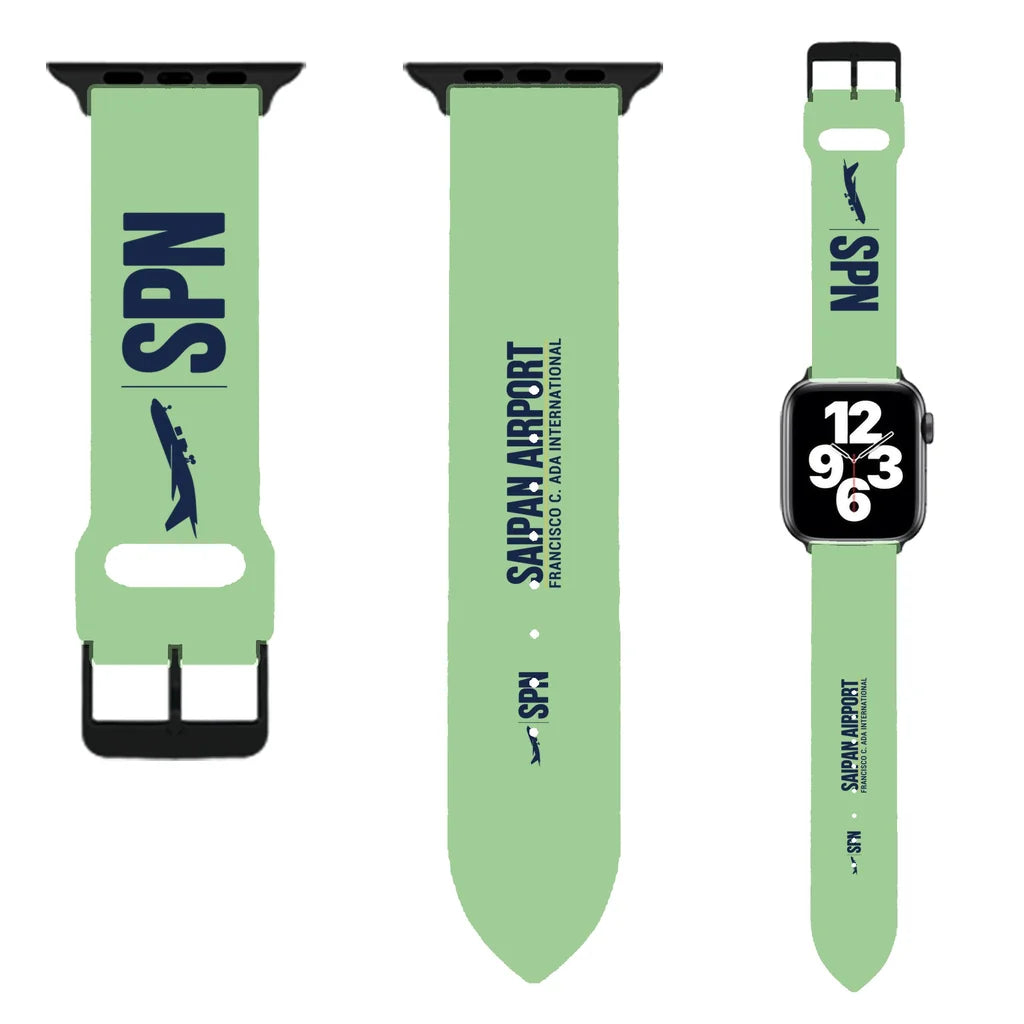 WBV6 | Francisco C. Ada Saipan International Airport SPN | Light Green (Metal Buckle)