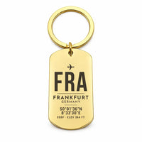 Thumbnail for Frankfurt Airport FRA - Key Chain - Original Design - Gold