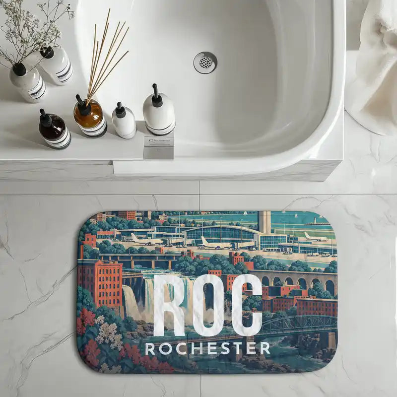 Frederick Douglass Greater Rochester International Airport (ROC) bath mat
