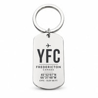 Thumbnail for Fredericton International Airport YFC - Key Chain - Original Design - Silver