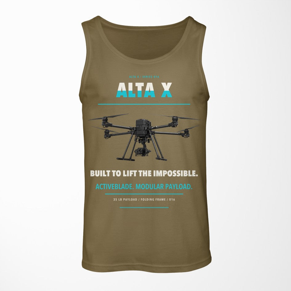 Freefly Alta X design on green army tank top