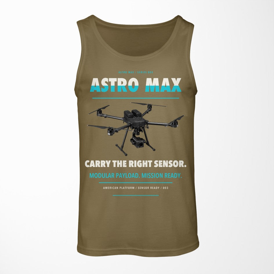 Freefly Astro Max design on green army tank top