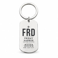 Thumbnail for Friday Harbor Airport FRD - Key Chain - Original Design - Silver