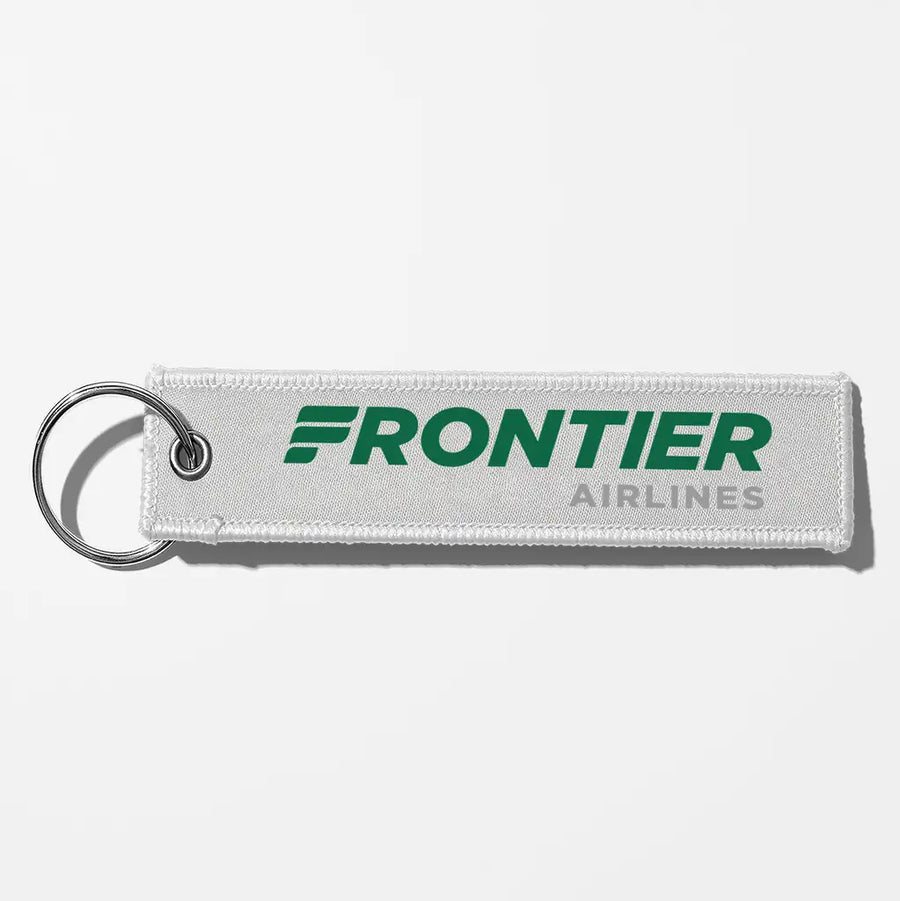 Frontier Airlines Crew & Staff Tag Key Chains - White