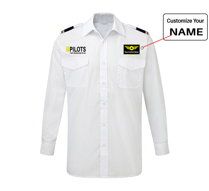 Pilots They Know How To Fly Designed Long Sleeve Pilot Shirts