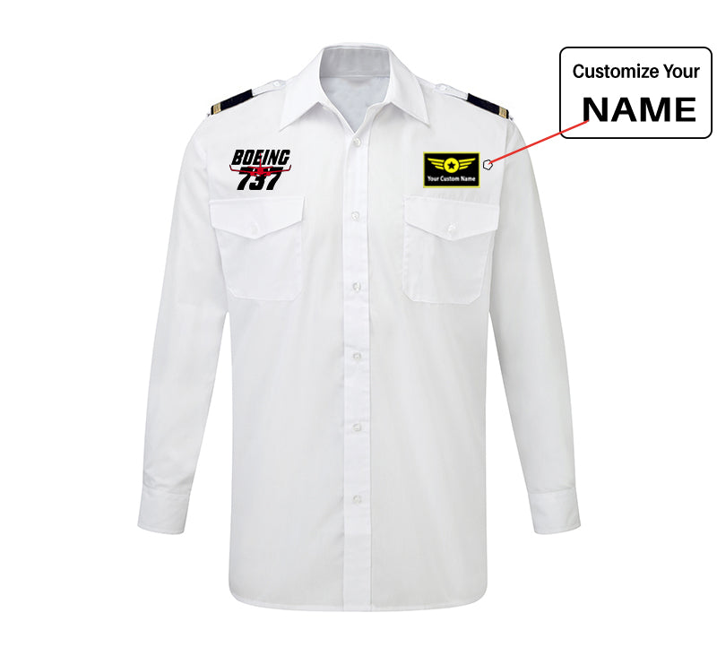 Amazing Boeing 737 Designed Long Sleeve Pilot Shirts