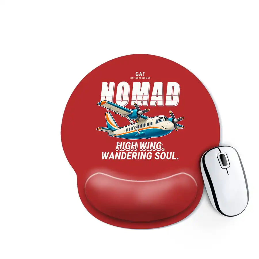 GAF N22B Nomad - Cartoon - Ergonomic Mouse Pad - Red