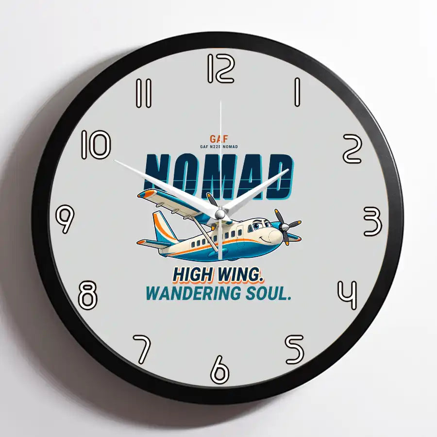 GAF N22B Nomad - Cartoon - Framed - Light Gray