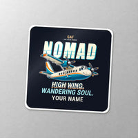 Thumbnail for GAF N22B Nomad - Cartoon + Name - Square Sticker - Close-up
