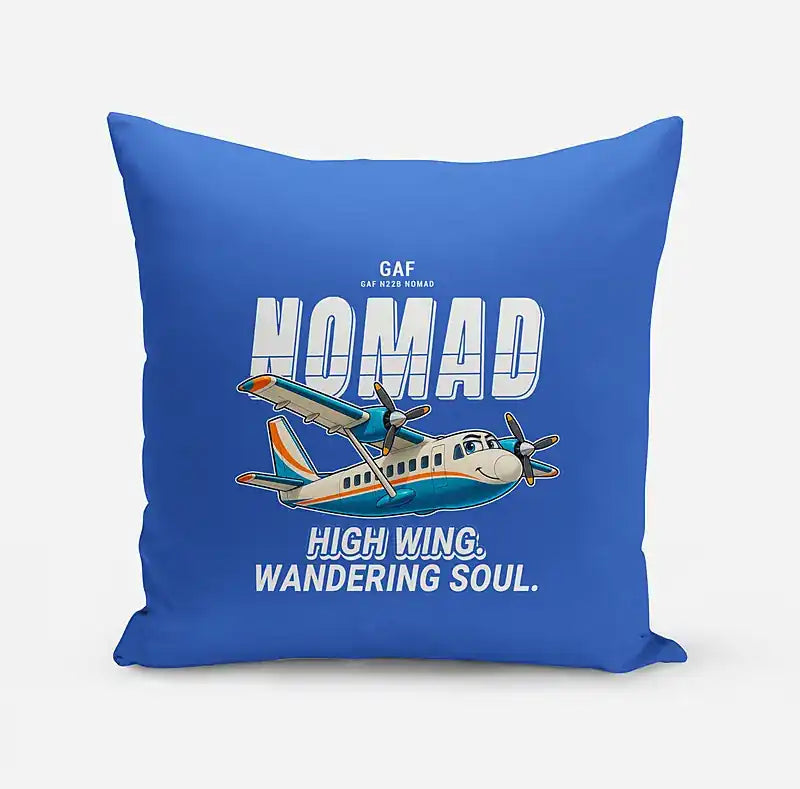 GAF N22B Nomad - Cartoon - Pillow - Blue