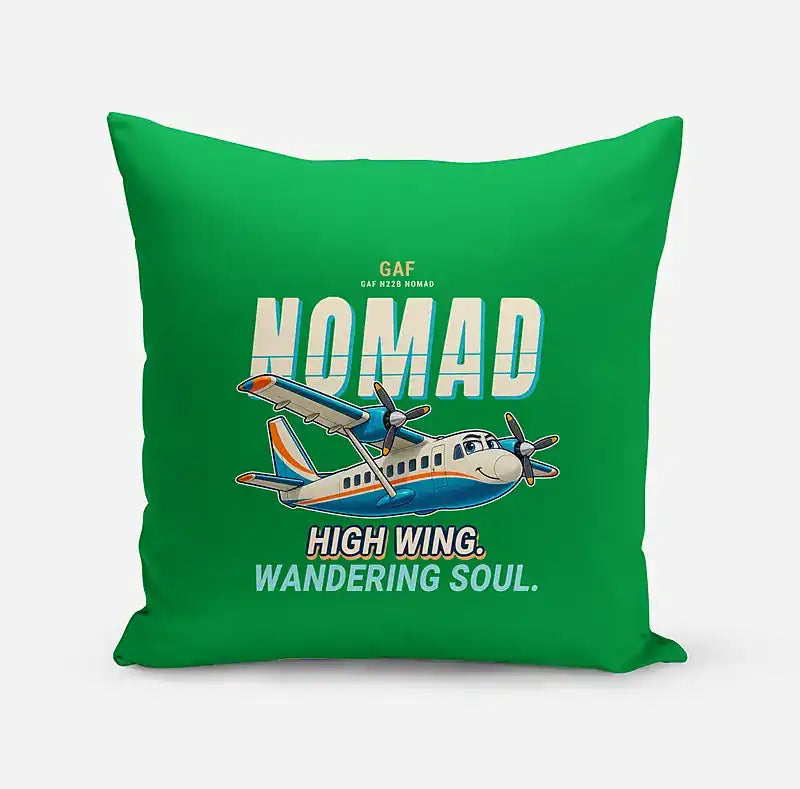 GAF N22B Nomad - Cartoon - Pillow - Green