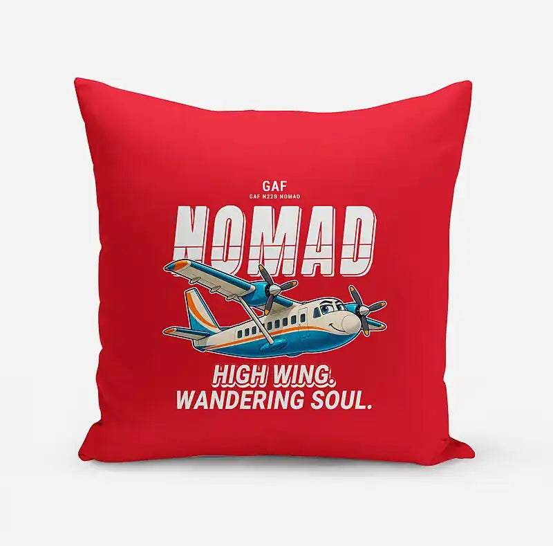 GAF N22B Nomad - Cartoon - Pillow - Red