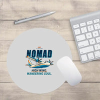 Thumbnail for GAF N22B Nomad - Cartoon - Round Mouse Pad - Light Gray