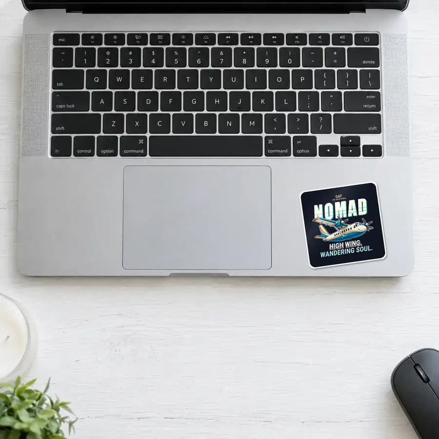 GAF N22B Nomad - Cartoon - Square Sticker - Laptop