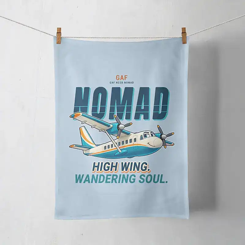 GAF N22B Nomad - Cartoon - Towel - Light Blue