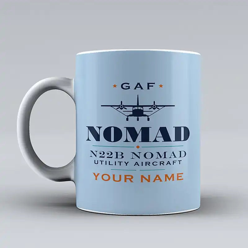 GAF N22B Nomad - Heritage + Name - Mug - Light Blue