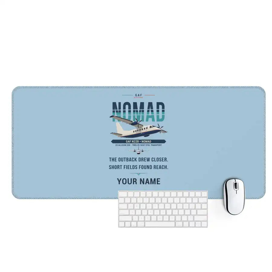 GAF N22B Nomad - Original + Name - Desk Mat - Light Blue