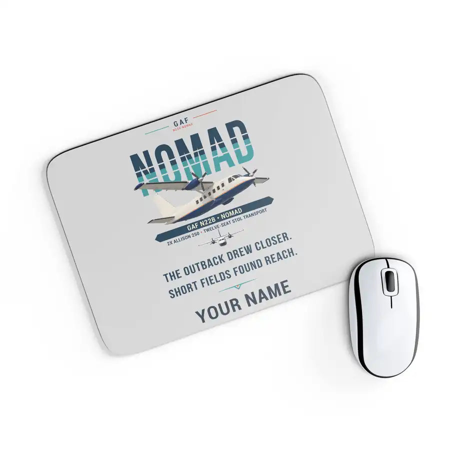 GAF N22B Nomad - Original + Name - Mouse Pad - Light Gray