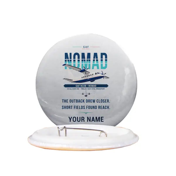 GAF N22B Nomad - Original + Name - Pin - Light Gray