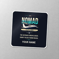 Thumbnail for GAF N22B Nomad - Original + Name - Square Sticker - Close-up