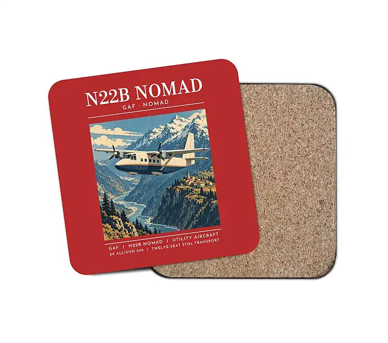 GAF N22B Nomad - Poster - Coaster - Red