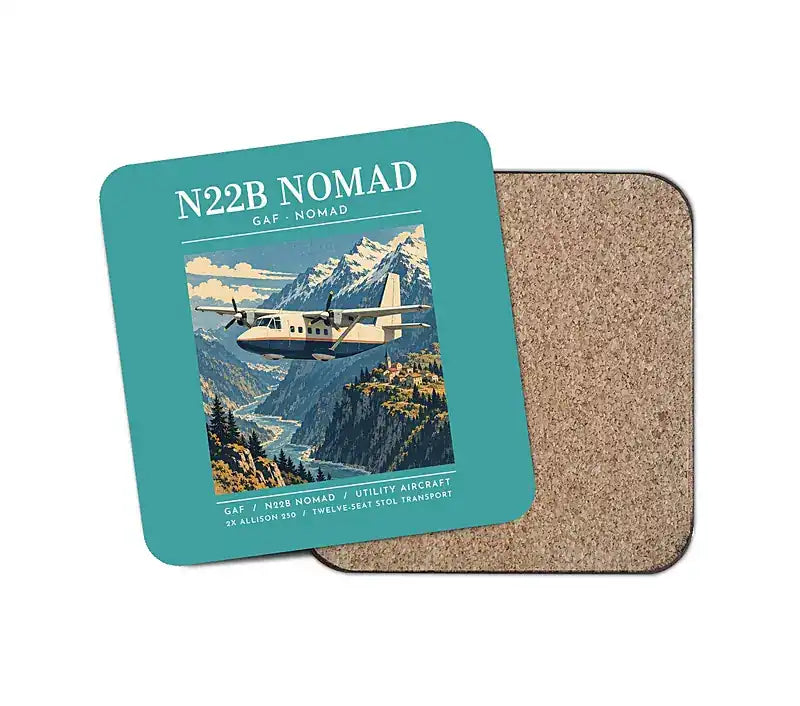 GAF N22B Nomad - Poster - Coaster - Turquoise