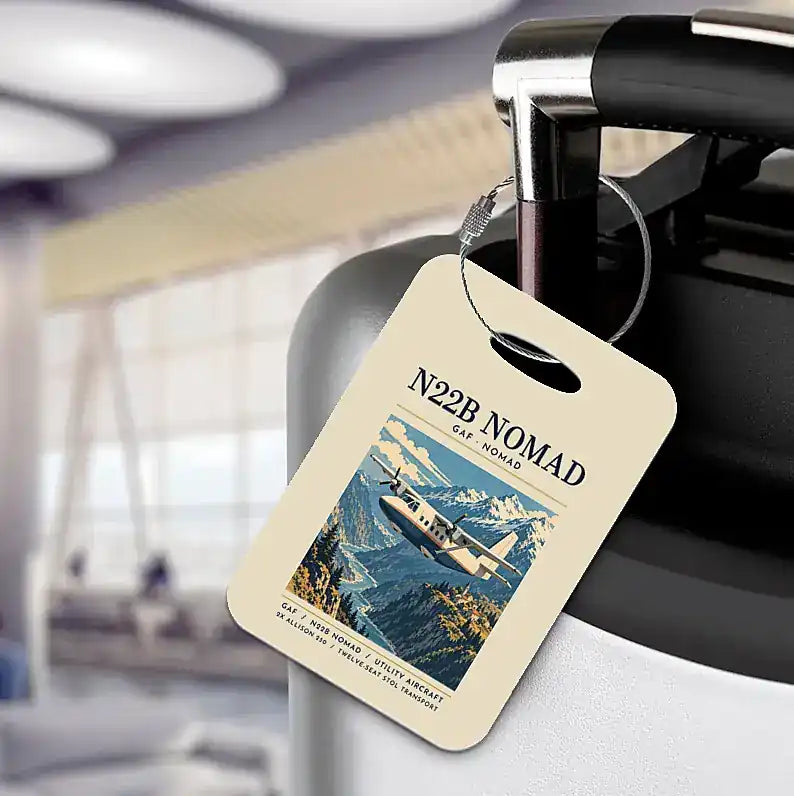 GAF N22B Nomad - Poster - Luggage Tag - Beige