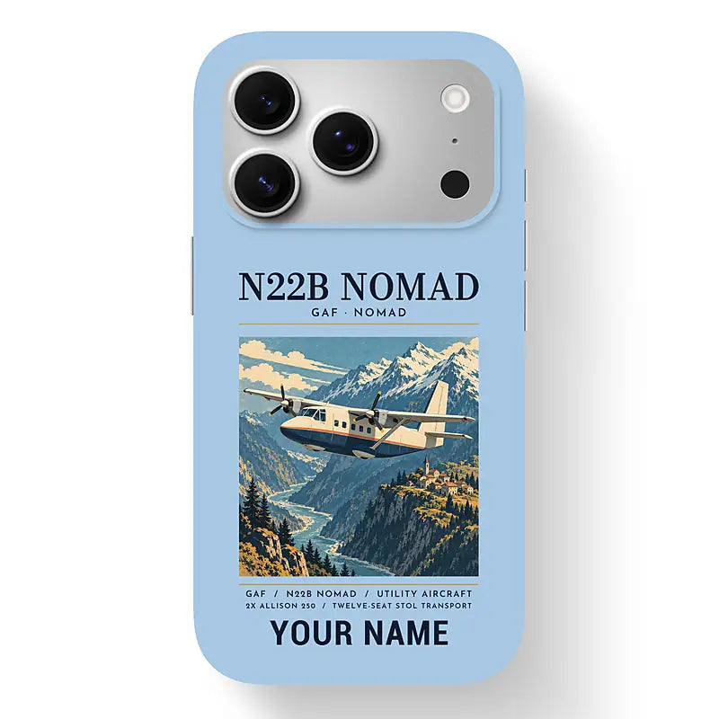GAF N22B Nomad - Poster + Name - MagSafe iPhone 17 Pro - Light Blue