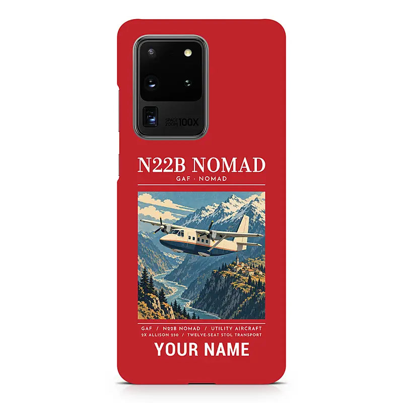 GAF N22B Nomad - Poster + Name - Samsung Case - Red