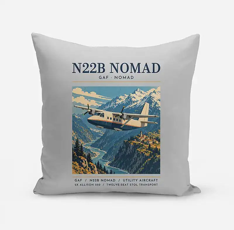 GAF N22B Nomad - Poster - Pillow - Light Gray