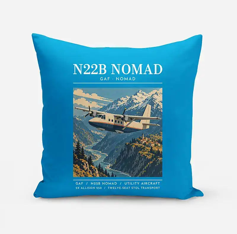 GAF N22B Nomad - Poster - Pillow - Turquoise