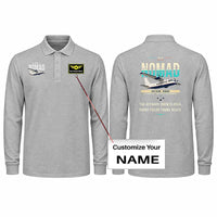 Thumbnail for GAF N22B Nomad Premium Polo T-Shirts - Original + Name - Long Sleeve - Gray