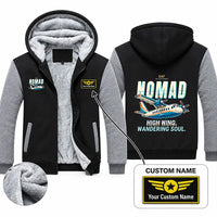 Thumbnail for GAF N22B Nomad Zipped Sweatshirts - Cartoon + Name - Black & Gray