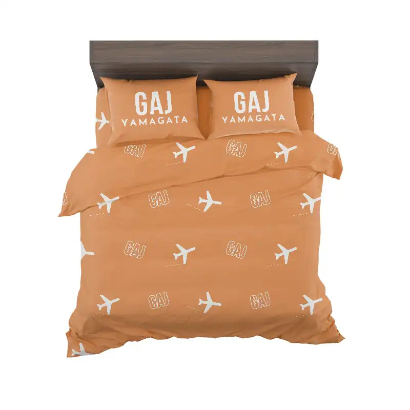 Yamagata Airport (GAJ) Bedding Sets & Blankets - Bedding Set - Pattern - Orange