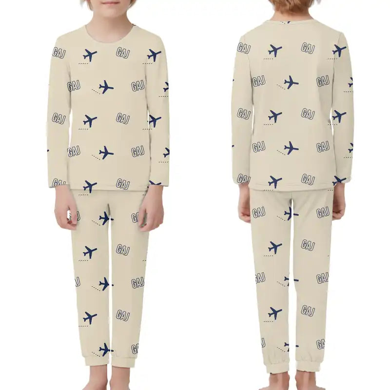 Yamagata Airport (GAJ) Pajamas - Children Pajamas - Beige