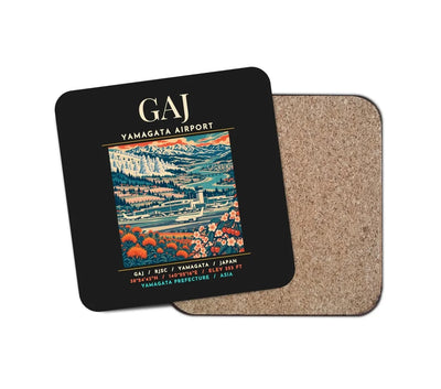 GAJ - Poster - Coaster - Black