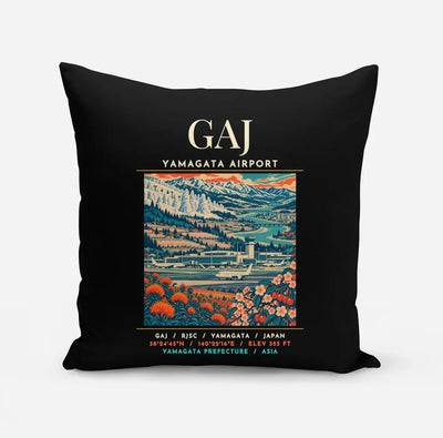 GAJ - Poster - Pillow - Black