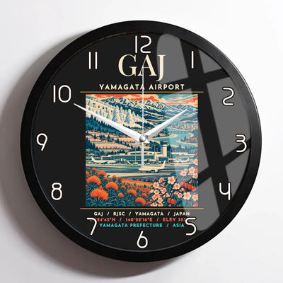 GAJ - Poster - Wall Clock Framed - Black