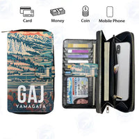 Thumbnail for Yamagata Airport (GAJ) Leather Wallets - Zip Long Wallet - Scene