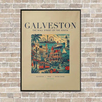 Thumbnail for GALVESTON - Poster - Canvas Framed - Beige