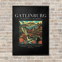 Thumbnail for GATLINBURG - Poster - Canvas Framed - Black