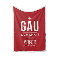 Thumbnail for Lokpriya Gopinath Bordoloi International Airport Guwahati (GAU) Bedding Sets & Blankets - Blanket - ID Tag - Red