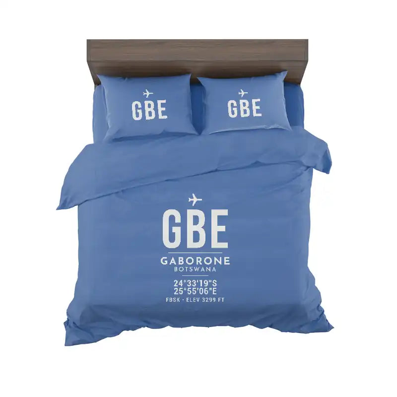 Sir Seretse Khama International Airport (GBE) Bedding Sets & Blankets - Bedding Set - ID Tag - Blue